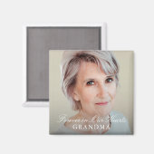 Eenvoudig elegant script - Volledige foto-Memorial Magneet (Voorkant / Achterkant)