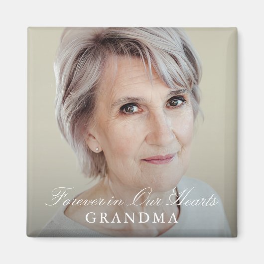 Eenvoudig elegant script - Volledige foto-Memorial Magneet (Voorkant)