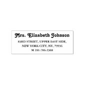 Eenvoudig, elegant script voor haar retouradres rubberstempel (Gestempeld)