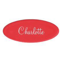 Eenvoudig Elegant Script Voornaam Red Business