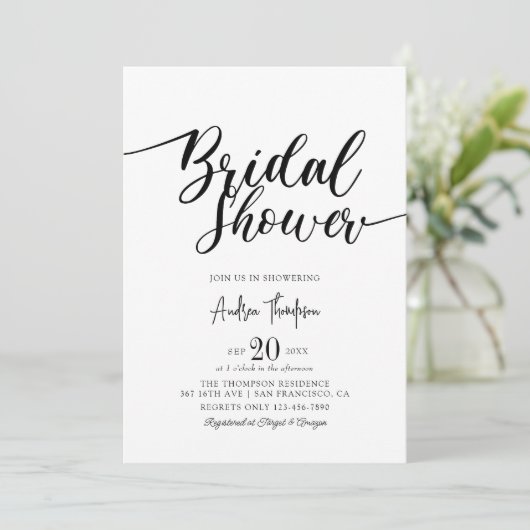 Eenvoudig Elegant Script-Vrijgezellenfeest Kaart (Staand voorkant)