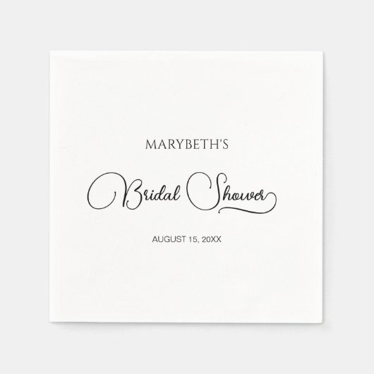 Eenvoudig Elegant Script-Vrijgezellenfeest Servet (Voorkant)