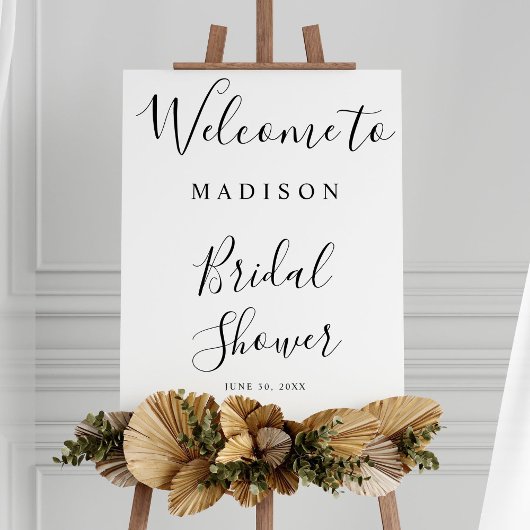 Eenvoudig Elegant Script Vrijgezellenfeest Welkoms Poster