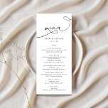 Eenvoudig Elegant Script Weddenschap Menu<br><div class="desc">Eenvoudig Elegant Script Wedding Menu</div>
