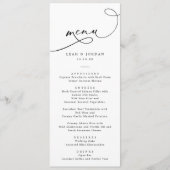 Eenvoudig Elegant Script Weddenschap Menu (Voorkant)