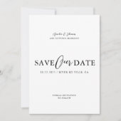Eenvoudig Elegant Script Weddenschap Save The Date (Voorkant)