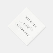 Eenvoudig Elegant Script Weddenschap Servet (Hoek)