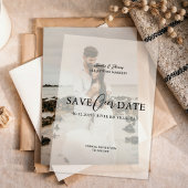 Eenvoudig Elegant Script Weddenschap Vellum Uitnodigingen