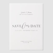 Eenvoudig Elegant Script Weddenschap Vellum Uitnodigingen (Voorkant)