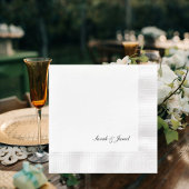 Eenvoudig Elegant Script Wedding Coined Cocktail Servet