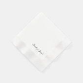 Eenvoudig Elegant Script Wedding Coined Cocktail Servet (Hoek)