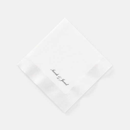 Eenvoudig Elegant Script Wedding Coined Cocktail Servet (Hoek)