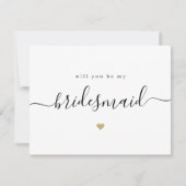 Eenvoudig elegant script zou je misschien bruidsme kaart (Voorkant)