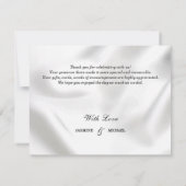 Eenvoudig Elegant Script Zwart en Wit Aangepast Bedankkaart (Achterkant)