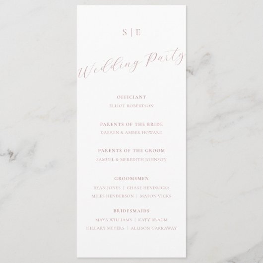 Eenvoudig elegant scriptprogramma menu (Achterkant)