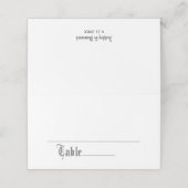 Eenvoudig elegant scriptwedtafel-nummer plaatskaartje (Buitenkant ongevouwen)