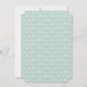 Eenvoudig elegant seafoam Green + White Beach brui Kaart (Achterkant)