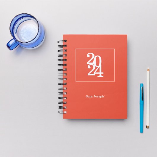 Eenvoudig Elegant Sinaasappel Weekly Maandelijks Planner