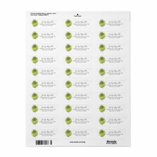 Eenvoudig Elegant Sketting Dahlia Botanical Etiket (Full Sheet)