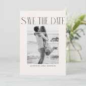 Eenvoudig Elegant Sla de datum Kaart op (Staand voorkant)