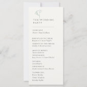 Eenvoudig Elegant Smaragd Modern Huwelijksprogramm (Achterkant)