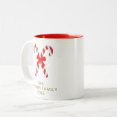 Eenvoudig Elegant Snoep Kerstnaam Tweekleurige Koffiemok (Voorkant links)