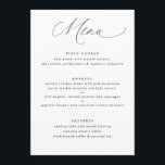 Eenvoudig Elegant Soft Calligraphy Wedding Menu<br><div class="desc">Eenvoudig en Elegant Wedding Menu: dit zachte romantische trouwmenu bevat elegante kalligrafie en lettertypen.</div>