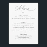 Eenvoudig Elegant Soft Calligraphy Wedding Menu<br><div class="desc">Eenvoudig en Elegant Wedding Menu: dit zachte romantische trouwmenu bevat elegante kalligrafie en lettertypen.</div>