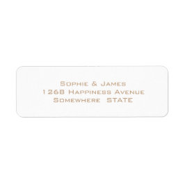 Eenvoudig Elegant Soft Gold Weduwen Return-adres Etiket