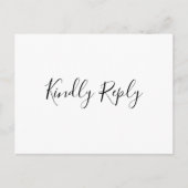 Eenvoudig Elegant Song Request RSVP Wedding Briefkaart (Voorkant)