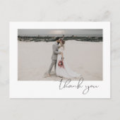 Eenvoudig Elegant Sophisticated Minimal Photo Wedd Aankondigingskaart (Voorkant)