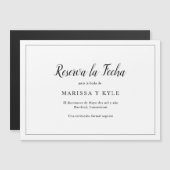 Eenvoudig Elegant Spaans sparen de Magnet van de D Magnetische Uitnodiging (Voorkant / Achterkant)