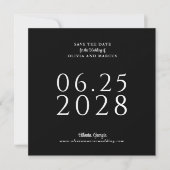 Eenvoudig Elegant Square Save the Date with Photo (Voorkant)