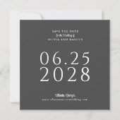 Eenvoudig Elegant Square Save the Date with Photo (Voorkant)