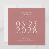Eenvoudig Elegant Square Save the Date with Photo (Voorkant)