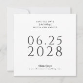 Eenvoudig Elegant Square Save the Date with Photo (Voorkant)