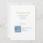 Eenvoudig Elegant Star, QR-code op achterzijde, Ba Kaart (Achterkant)