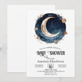 Eenvoudig Elegant Stars Baby shower Kaart (Voorkant / Achterkant)