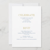 Eenvoudig Elegant Ster, Tekst op Rug, Bar Mitzvah Kaart (Achterkant)