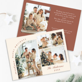 Eenvoudig Elegant Stijlvol 5 FOTO Kerst Groet Feestdagenkaart