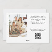 Eenvoudig Elegant Stijlvol 5 FOTO Kerst QR code Feestdagenkaart (Achterkant)