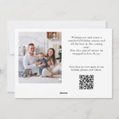 Eenvoudig Elegant Stijlvol 5 FOTO Kerst QR code Feestdagenkaart (Achterkant)