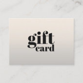 Eenvoudig elegant stijlvol cadeaubon kortingskaartje (Voorkant)