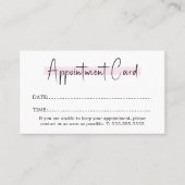 Eenvoudig Elegant Stijlvol Wit Rose Salon Afsprakenkaartje (Voorkant)