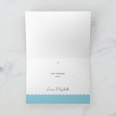 Eenvoudig Elegant Sweet Alpaca Lama Boy Baby showe Bedankkaart (Binnen)