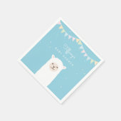 Eenvoudig Elegant Sweet Alpaca Lama Boy Baby showe Servet (Hoek)