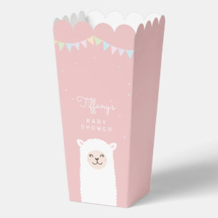 Eenvoudig Elegant Sweet Alpaca Lama Meisje Baby sh Bedankdoosjes