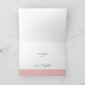 Eenvoudig Elegant Sweet Alpaca Lama Meisje Baby sh Bedankkaart (Binnen)