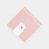 Eenvoudig Elegant Sweet Alpaca Lama Meisje Baby sh Servet (Hoek)