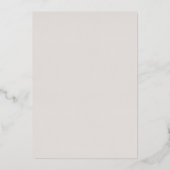 Eenvoudig Elegant Taupe Loof Bruiloft Goud Folie Uitnodiging (Achterkant)